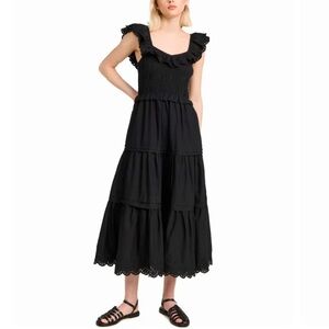 Madewell Lucie Embroidered Cotton Midi Dress